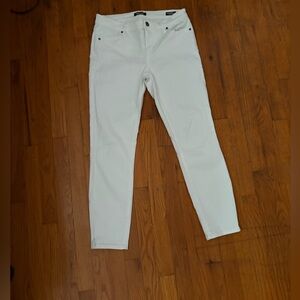 Buffalo David Bitton Classic White Ankle Grazer Jeans